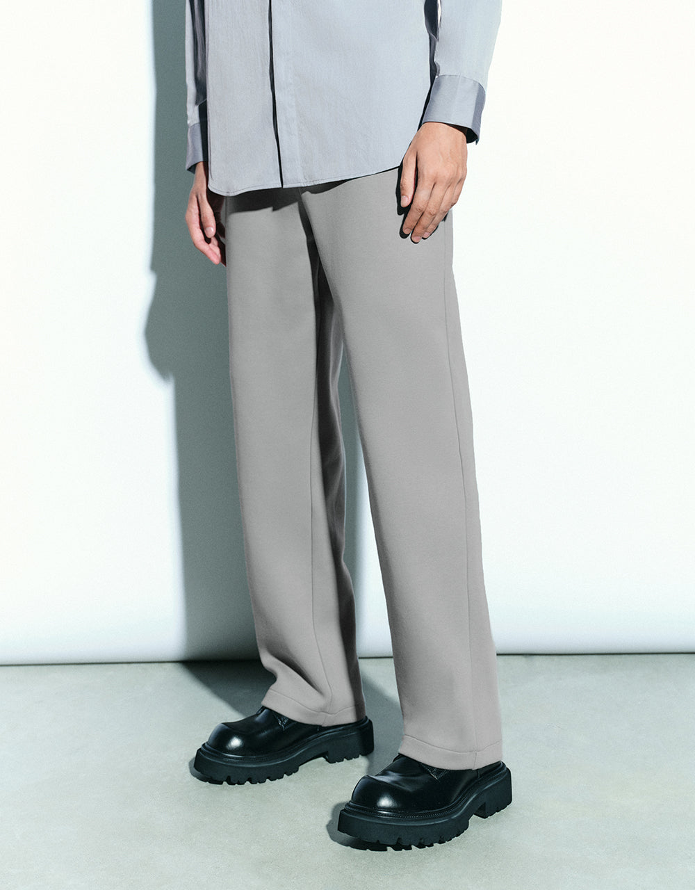 Drawstring Waist Knitted Carrot Fit Pants