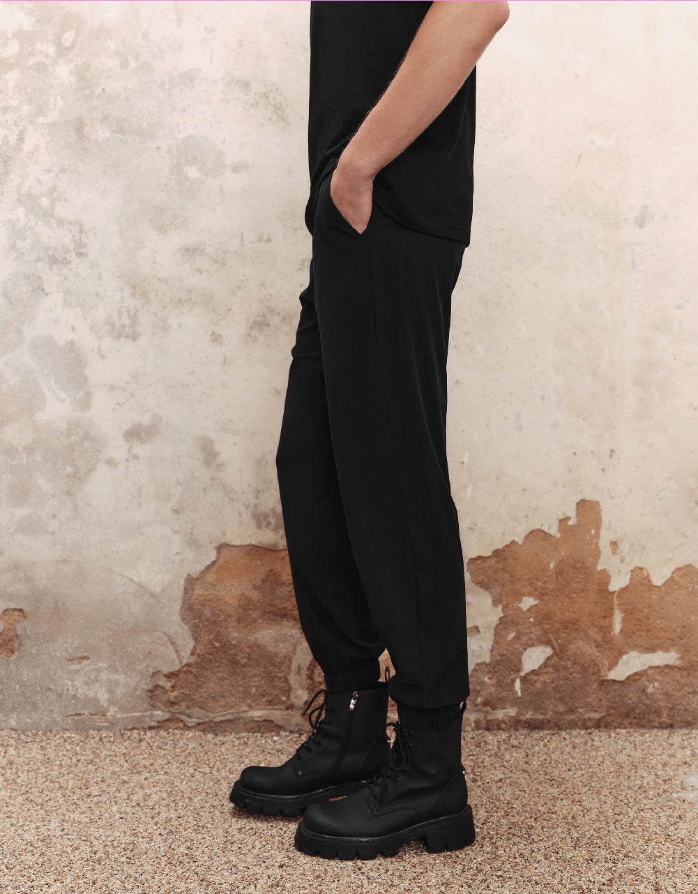 Drawstring Waist Jogger Pants