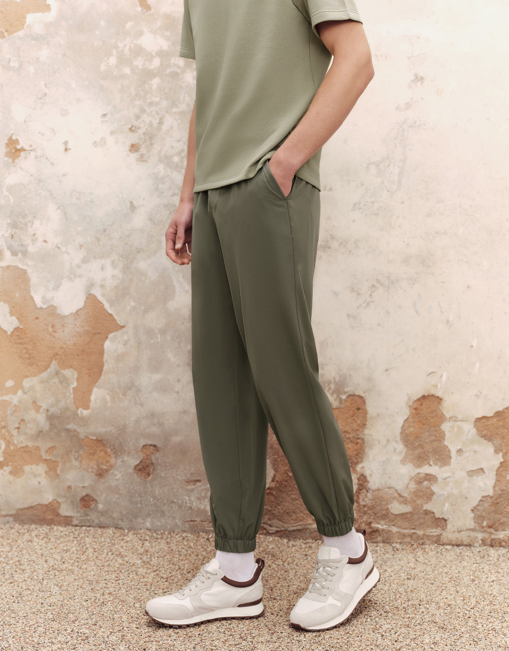Drawstring Waist Jogger Pants