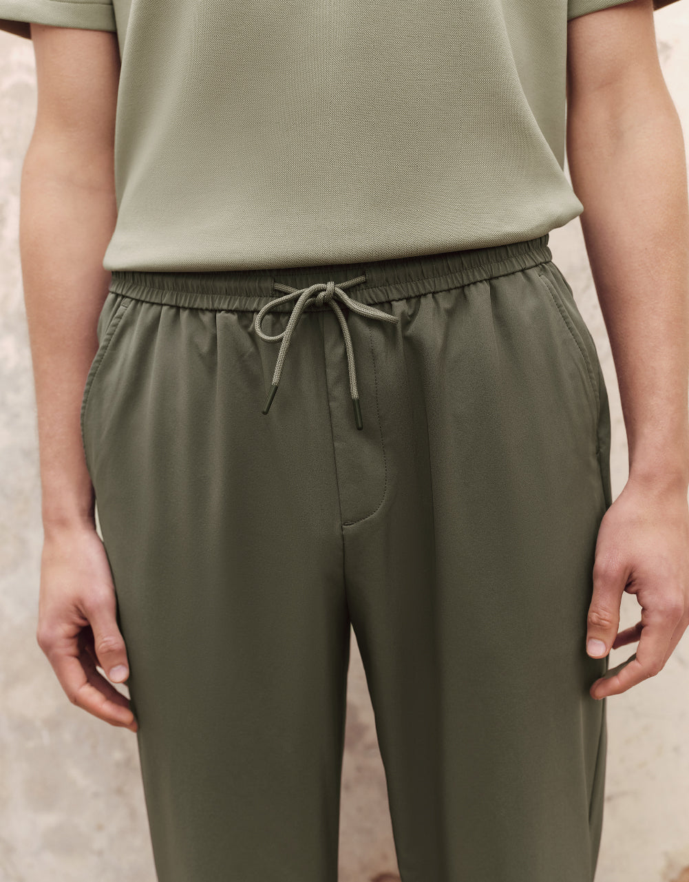 Drawstring Waist Jogger Pants