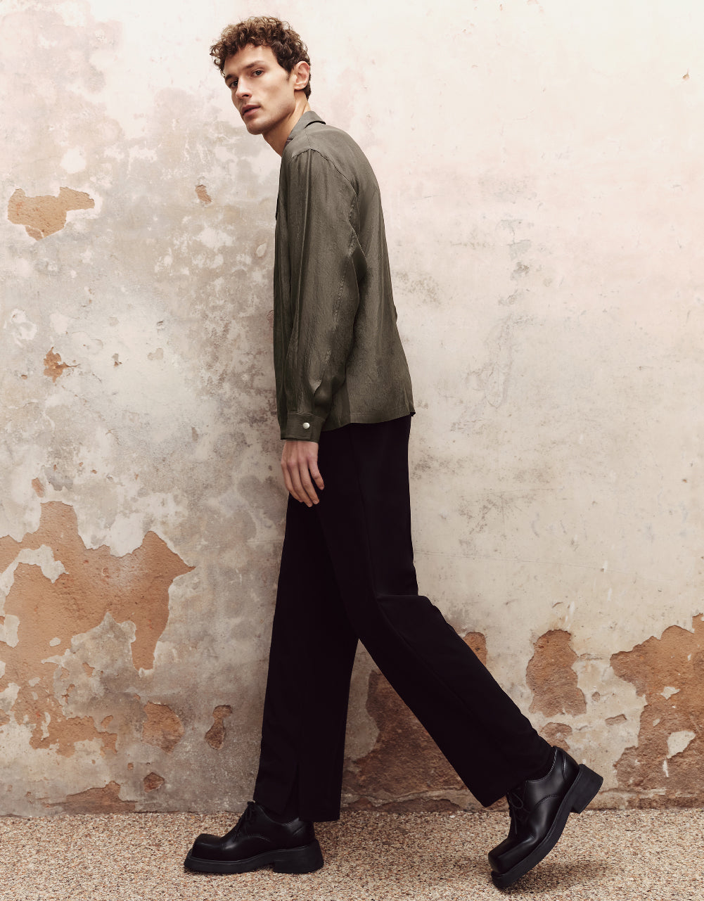 Mid-Waist Straight Pants