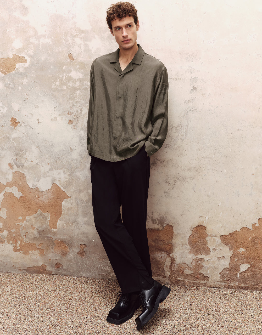 Mid-Waist Straight Pants