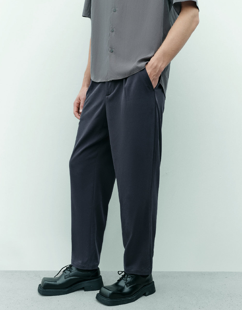 Mid-Waist Straight Pants