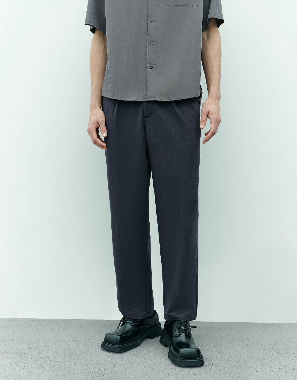 Mid-Waist Straight Pants