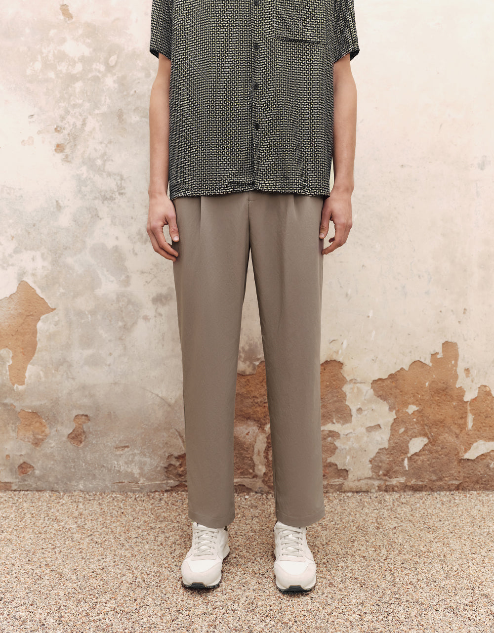 Mid-Waist Straight Pants