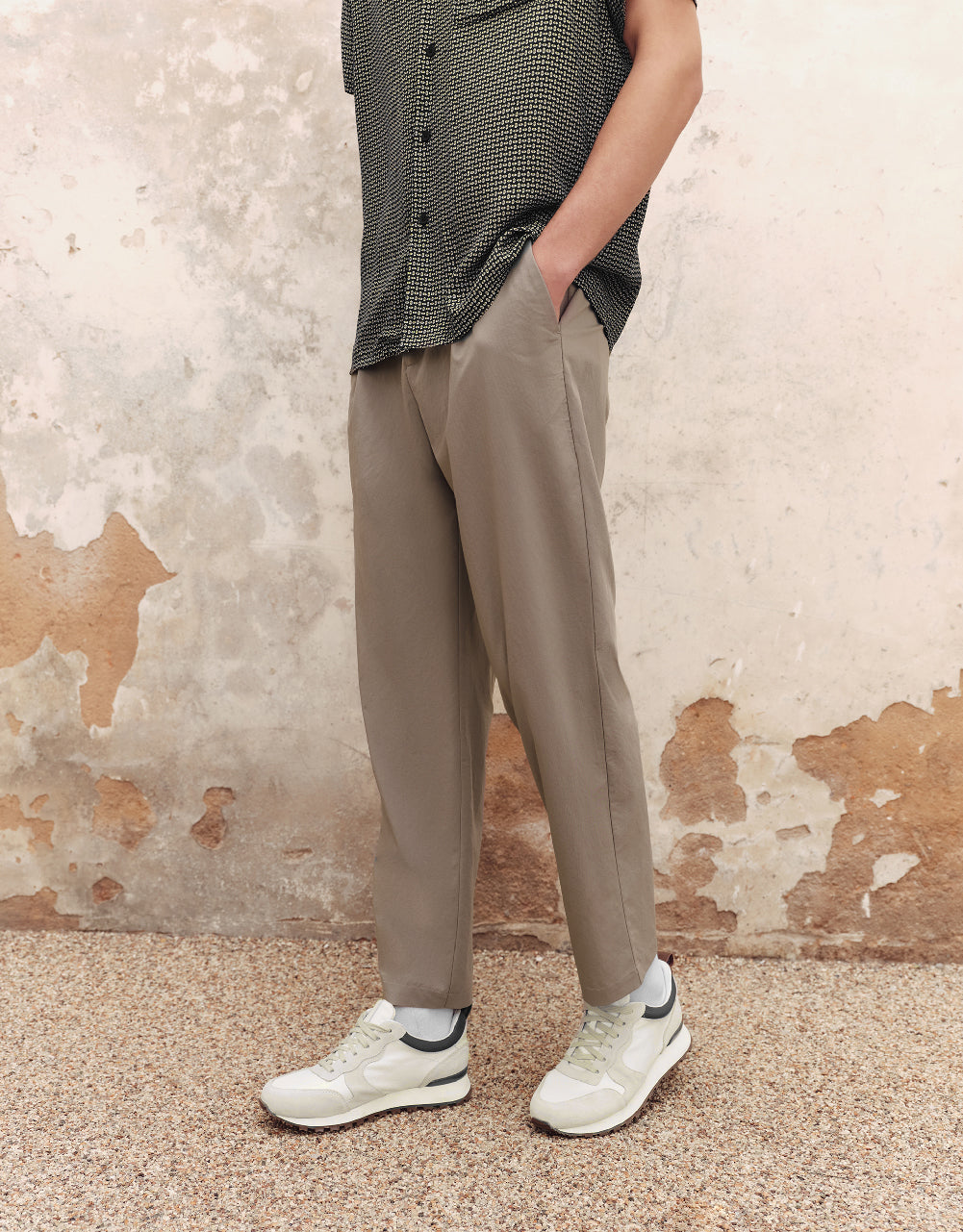 Mid-Waist Straight Pants