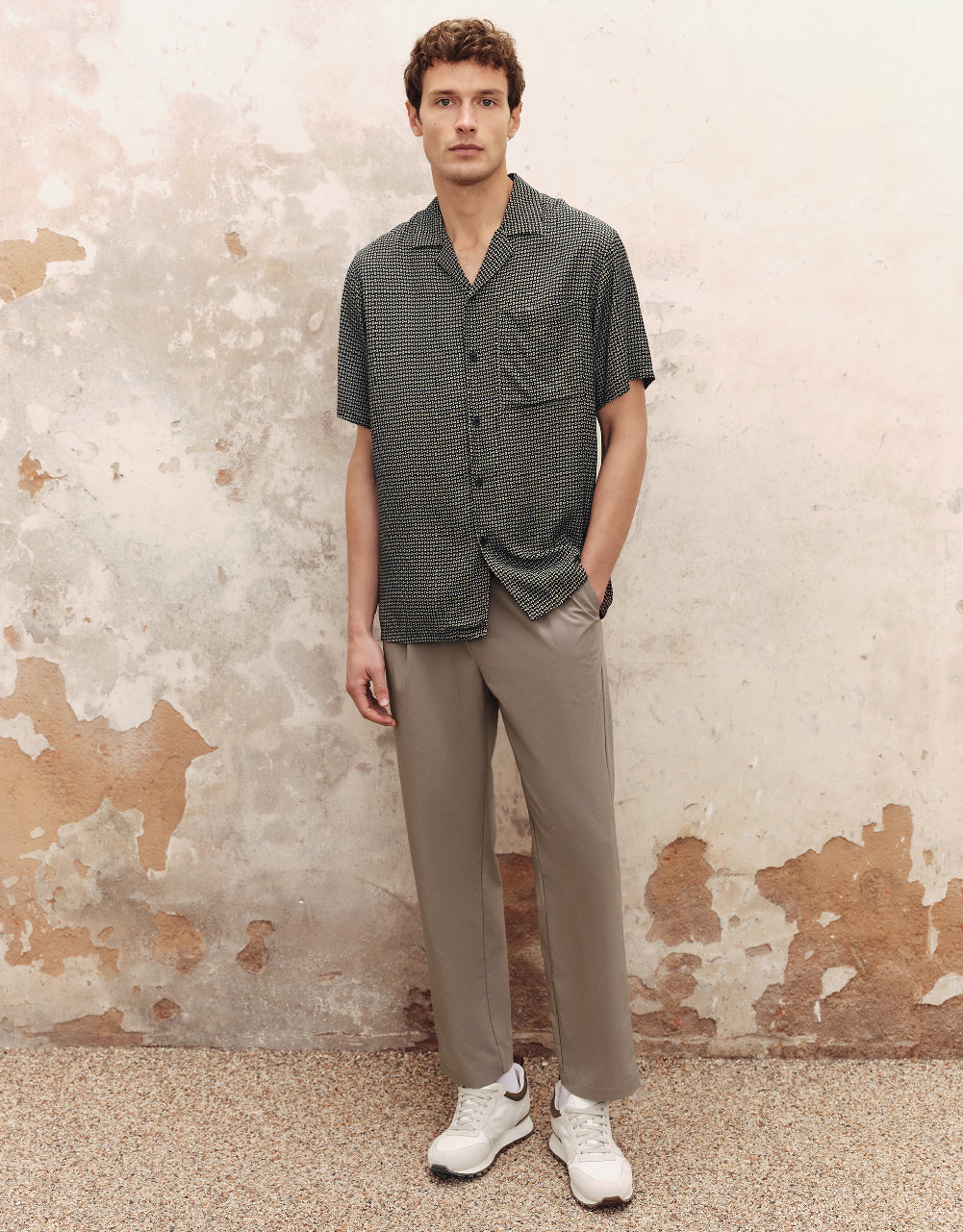 Mid-Waist Straight Pants