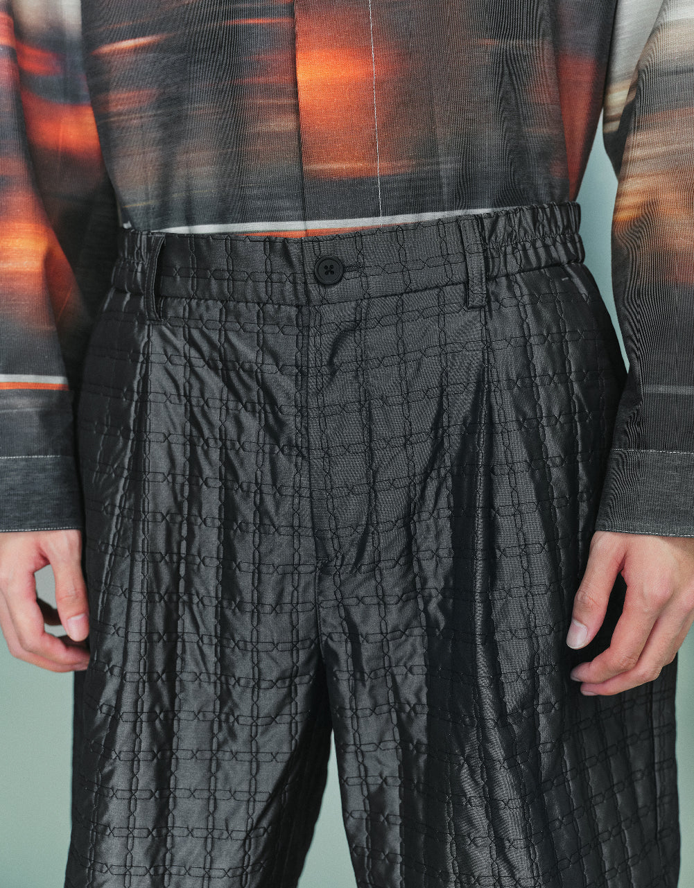Textured Oversized Shorts
