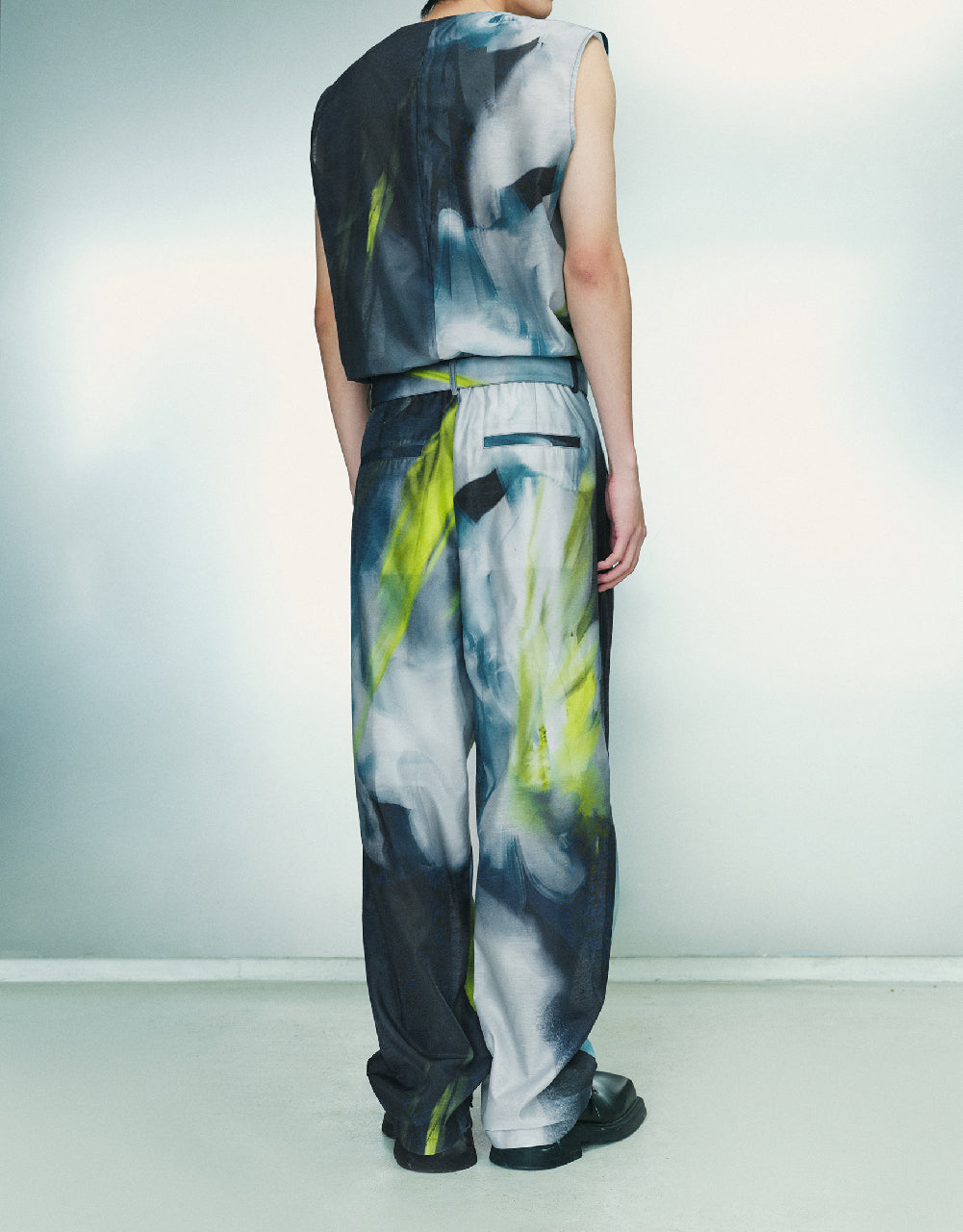 Printed Jumpsuit With Belt