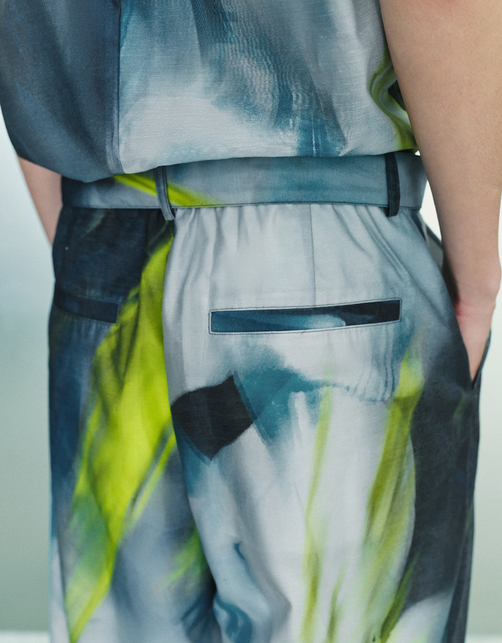 Printed Jumpsuit With Belt
