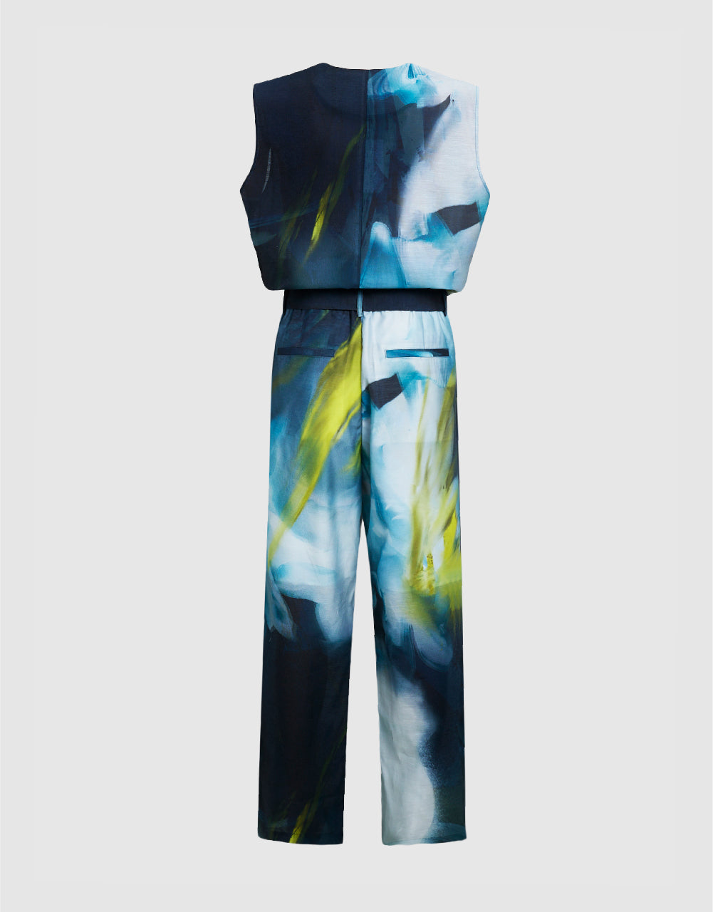Printed Jumpsuit With Belt