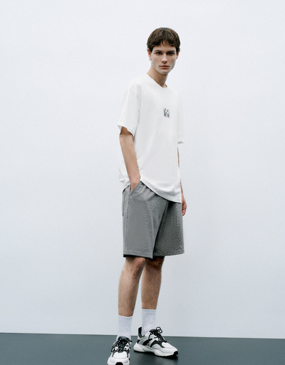 Drawstring Waist Knitted Shorts