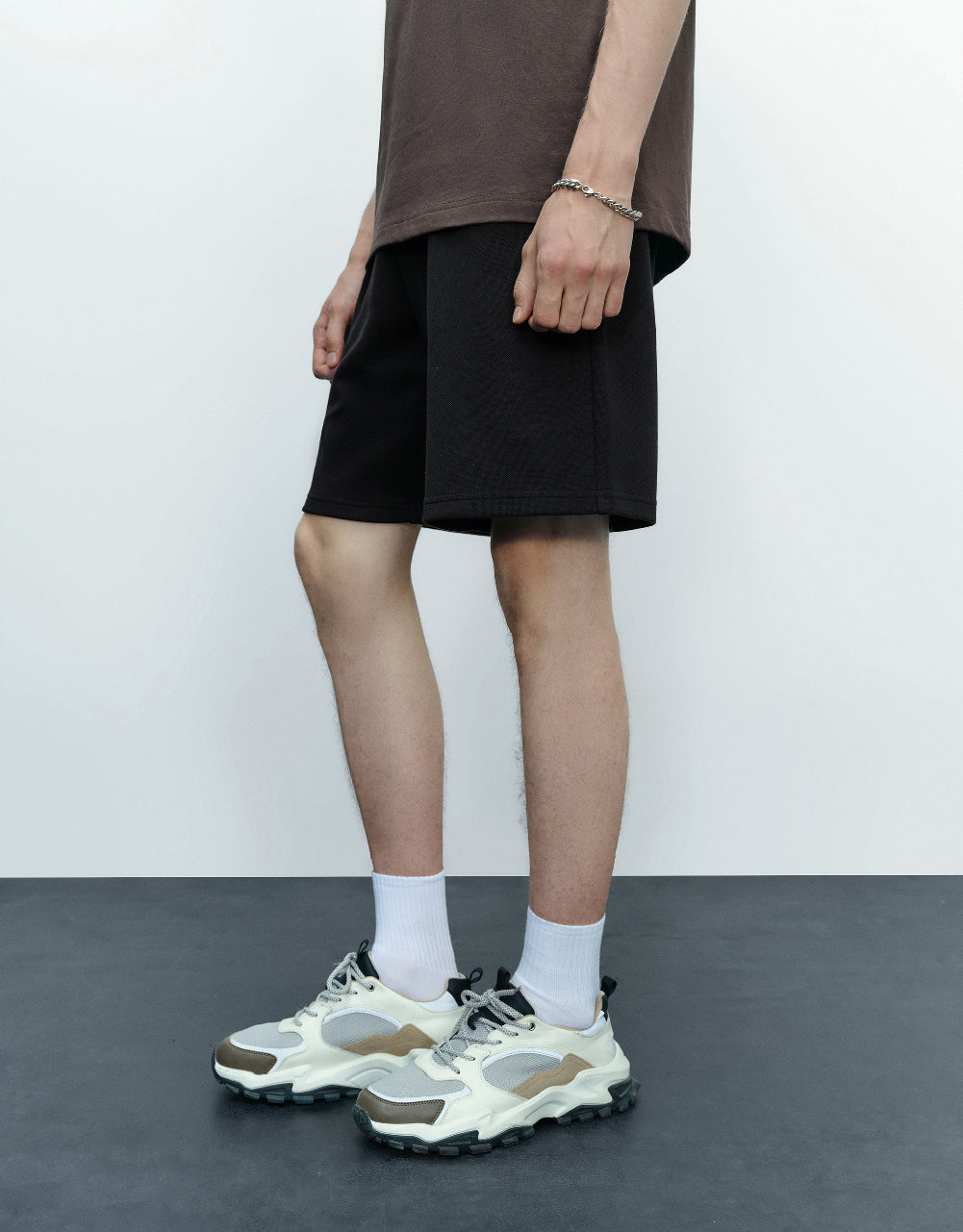 Drawstring Waist Knitted Shorts