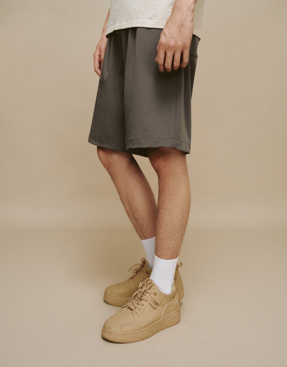 Drawstring Waist Oversized Shorts