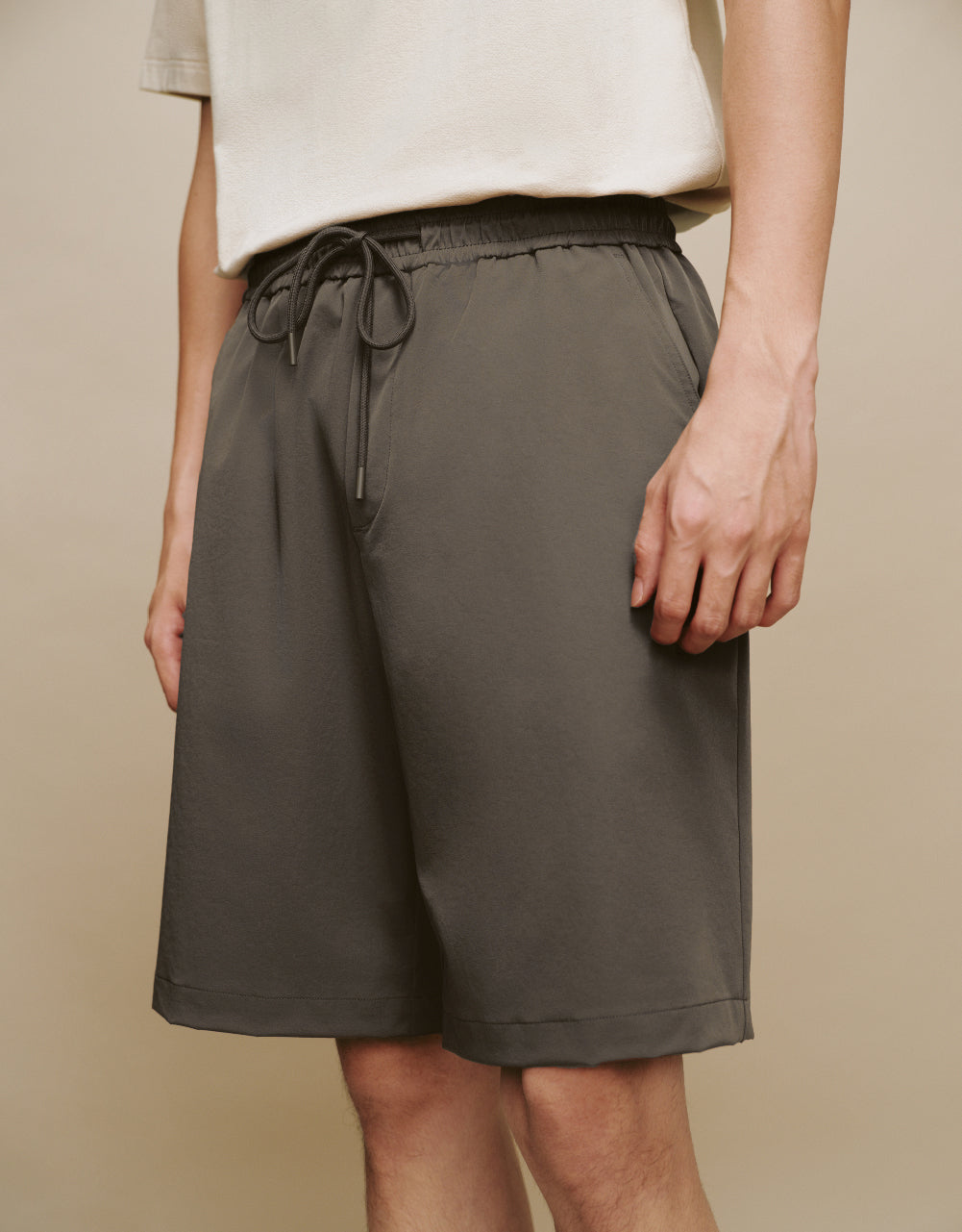 Drawstring Waist Oversized Shorts