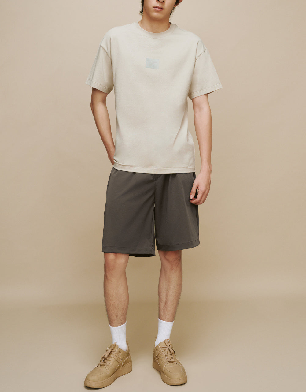 Drawstring Waist Oversized Shorts