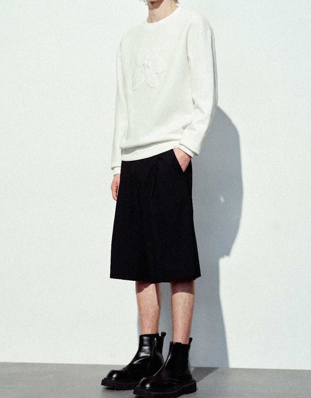 Raw Hem Oversized Shorts
