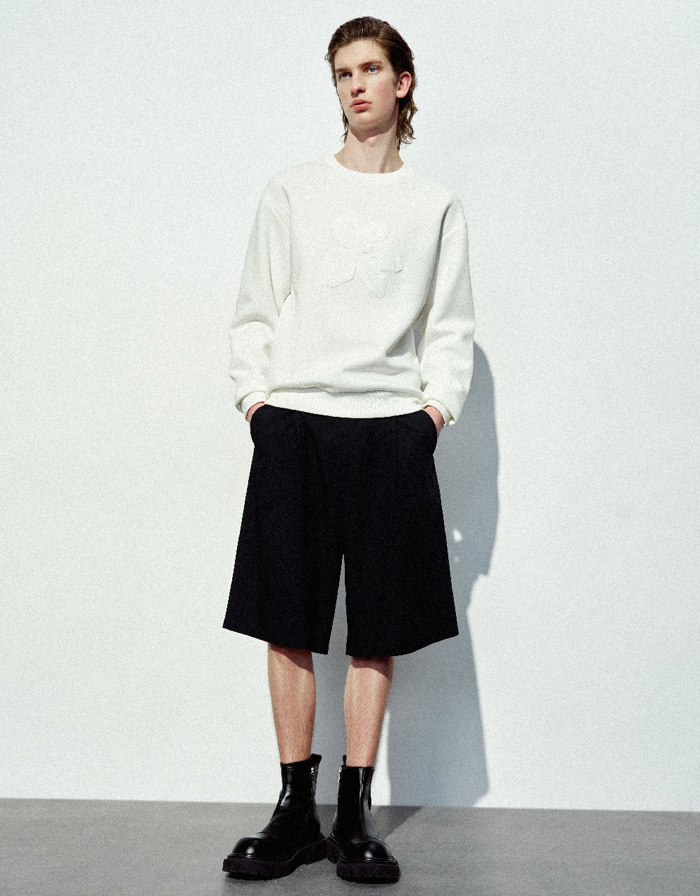 Raw Hem Oversized Shorts
