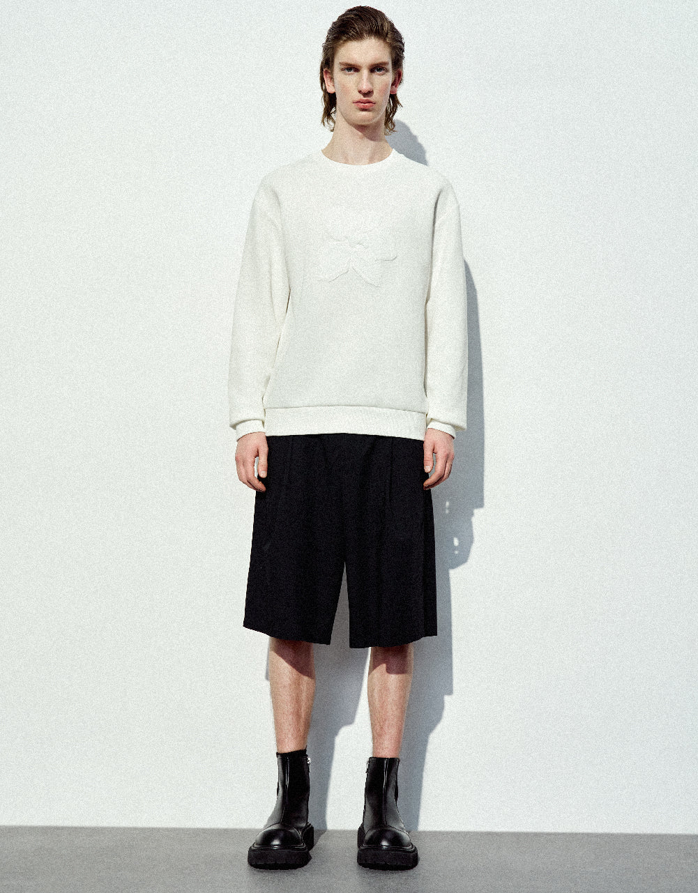 Raw Hem Oversized Shorts