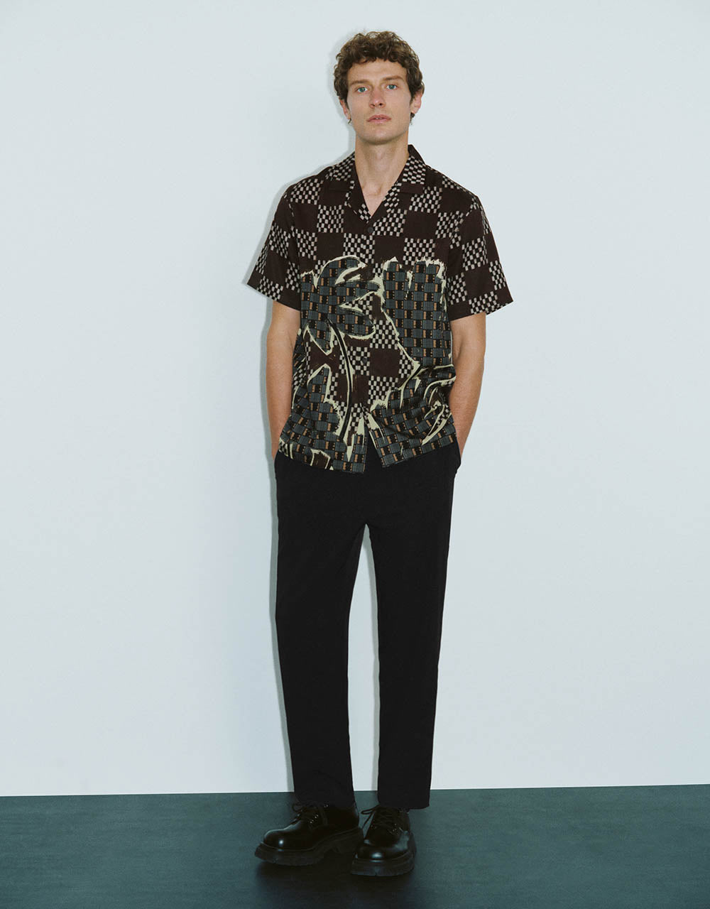 Drawstring Waist Carrot Fit Pants