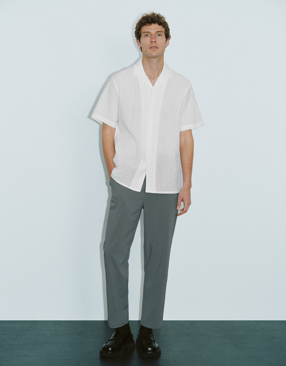 Drawstring Waist Carrot Fit Pants