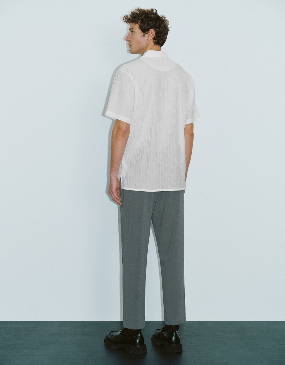 Drawstring Waist Carrot Fit Pants