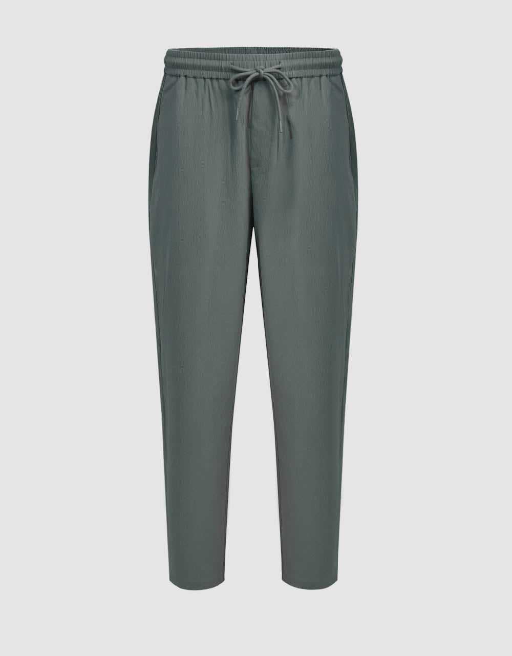 Drawstring Waist Carrot Fit Pants
