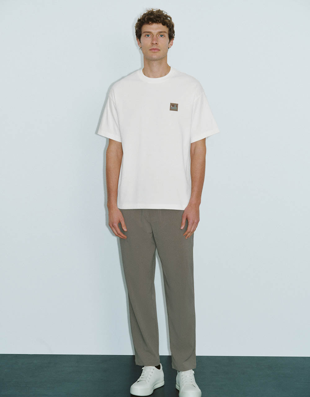 Drawstring Waist Carrot Fit Pants