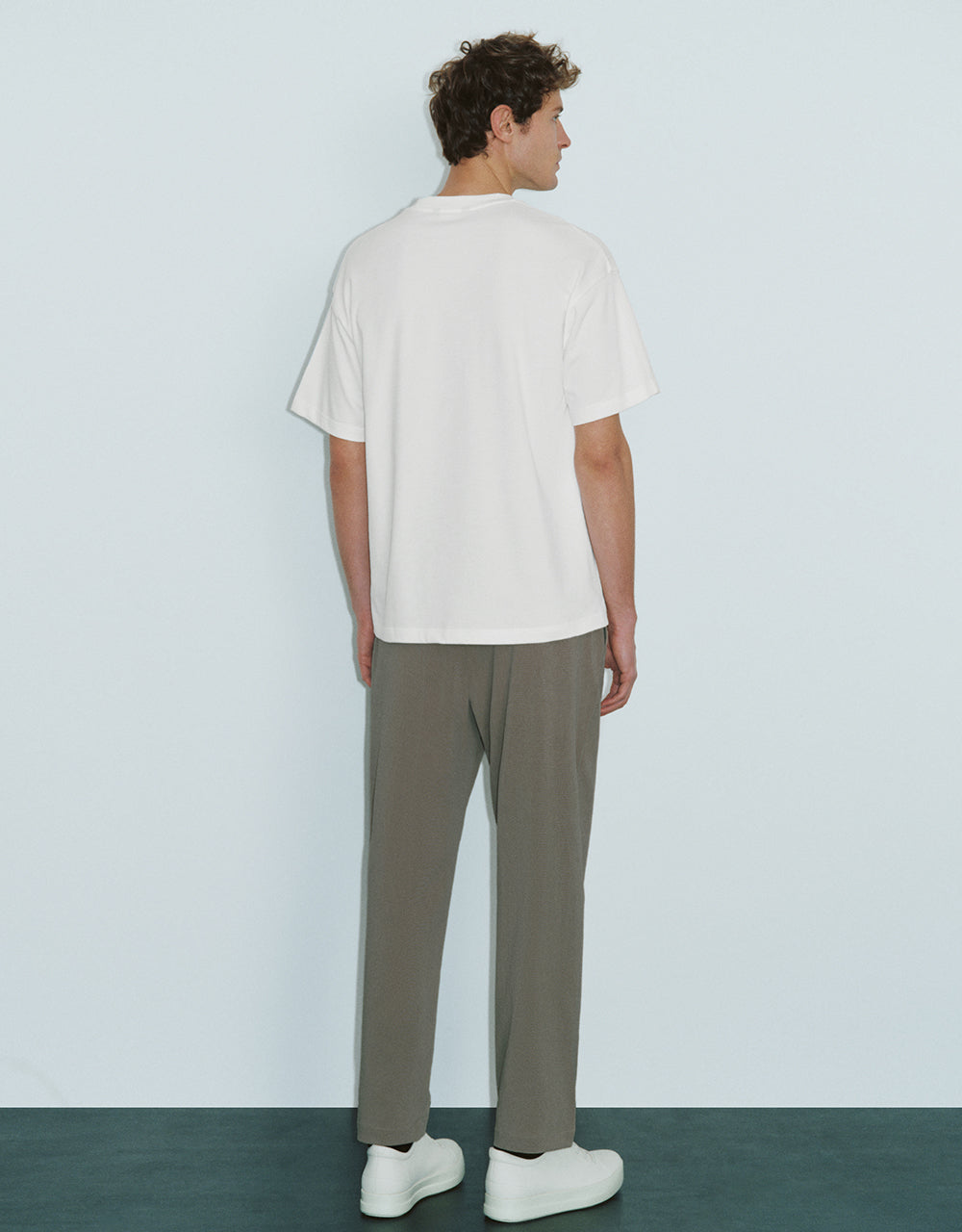 Drawstring Waist Carrot Fit Pants