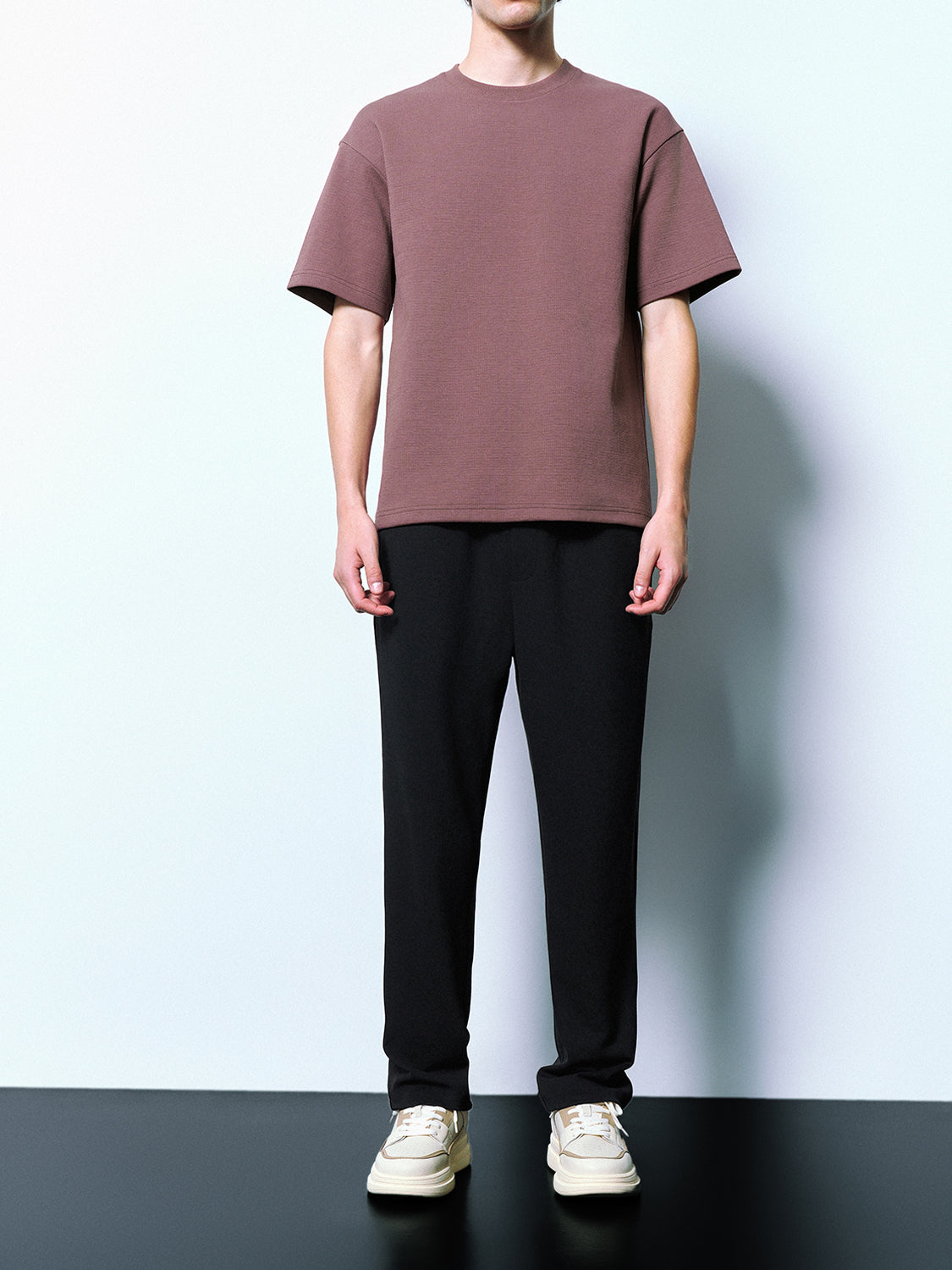 Drawstring Waist Carrot Fit Pants