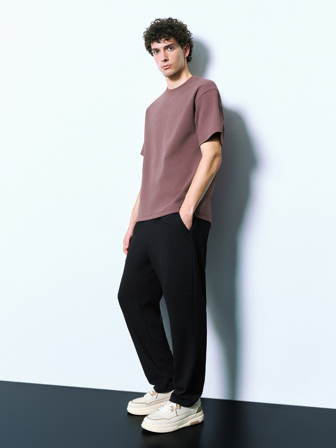 Drawstring Waist Carrot Fit Pants