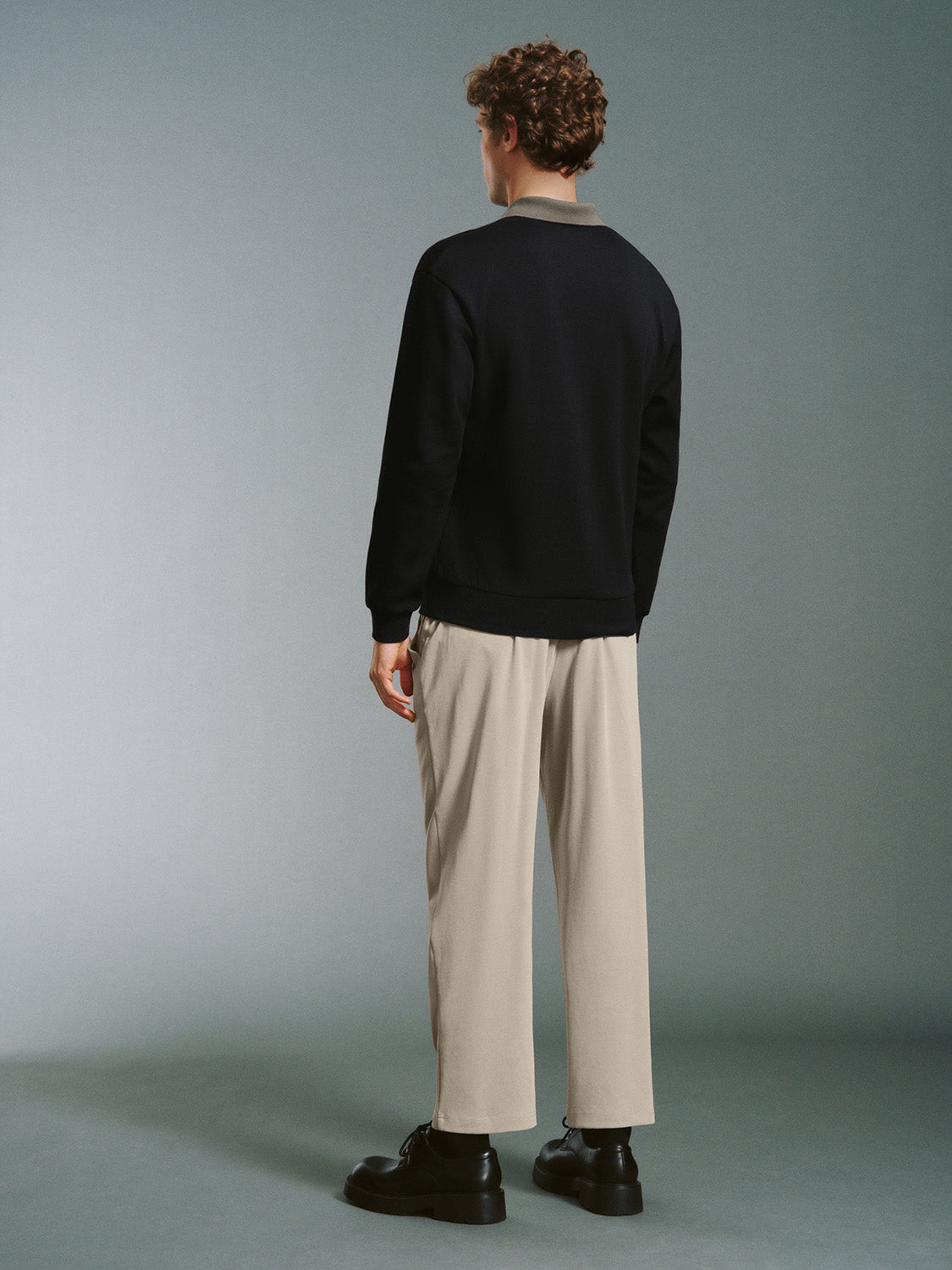 Zipper Fly Leisure Straight Pants