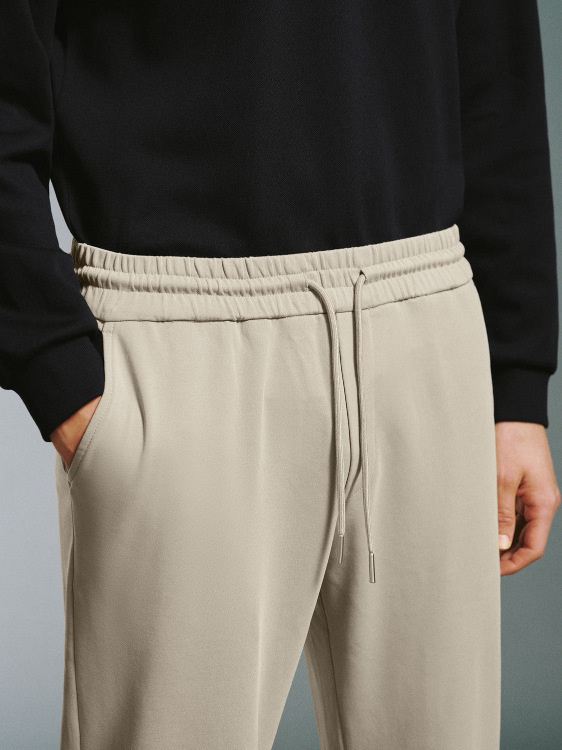 Zipper Fly Leisure Straight Pants