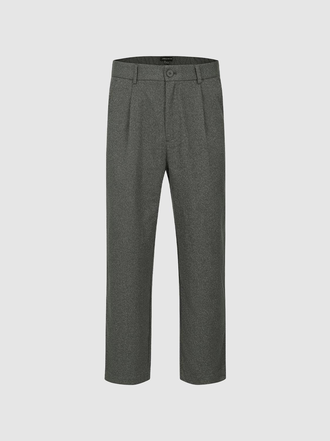 Pleated Straight Leg Pants