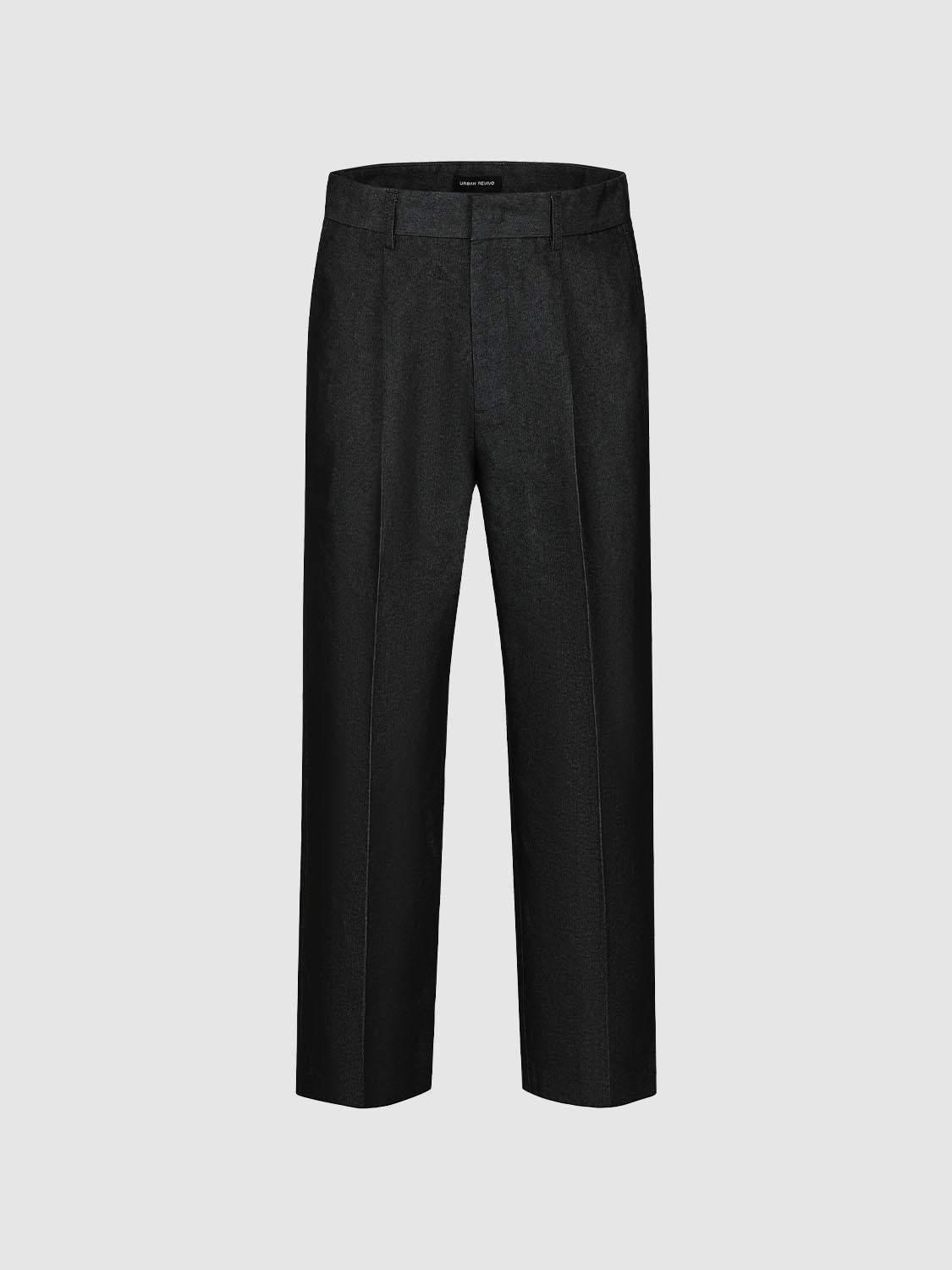 Pleated Tailored Straight Leg Pants