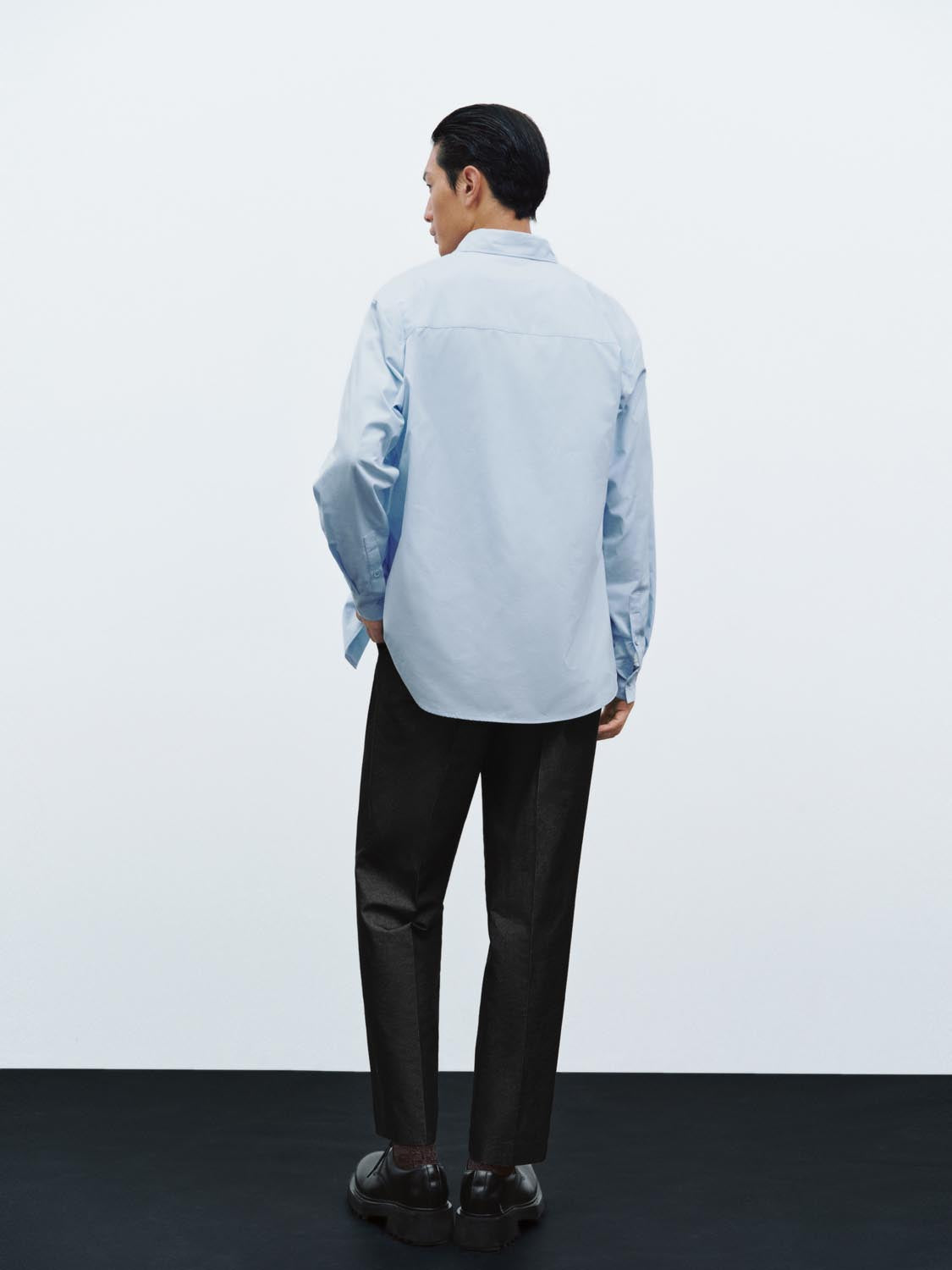 Pleated Tailored Straight Leg Pants