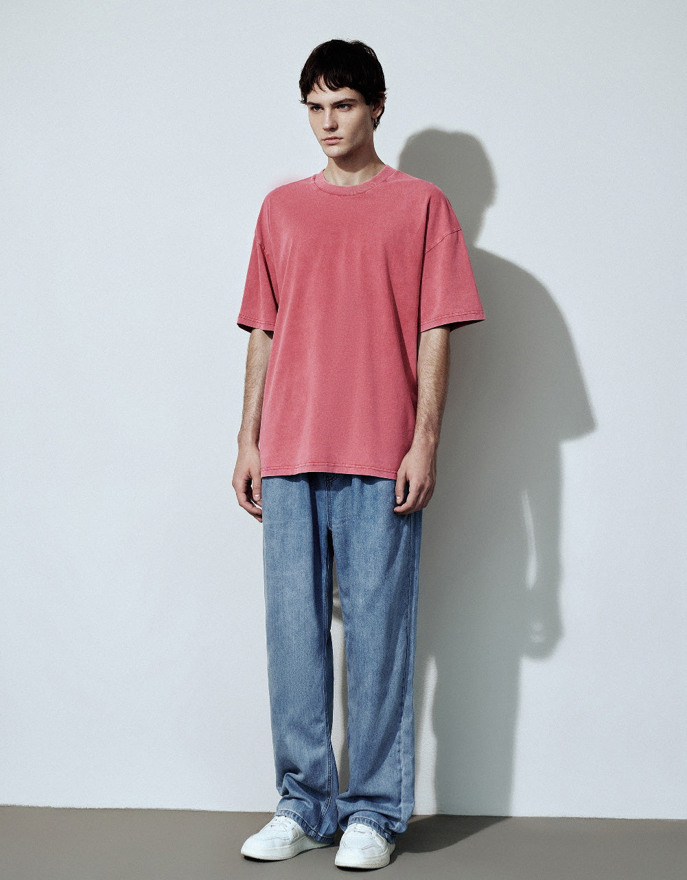 Drawstring Waist Straight Jeans
