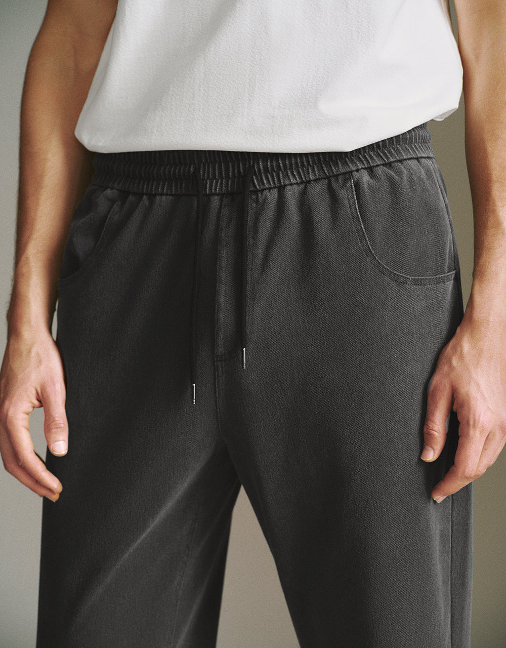 Drawstring Waist Jeans