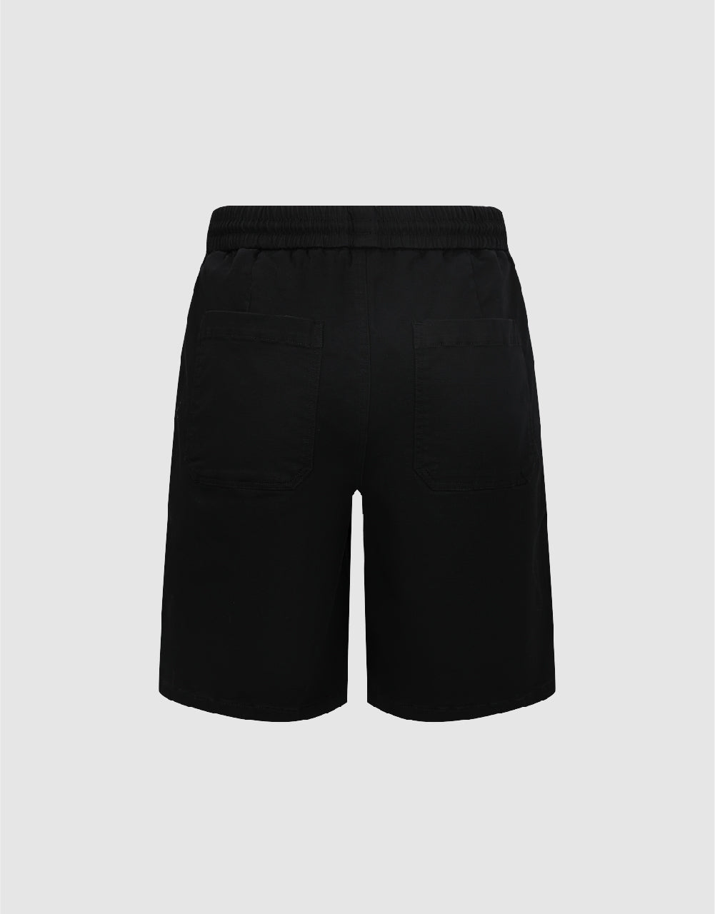 Drawstring Waist Denim Shorts