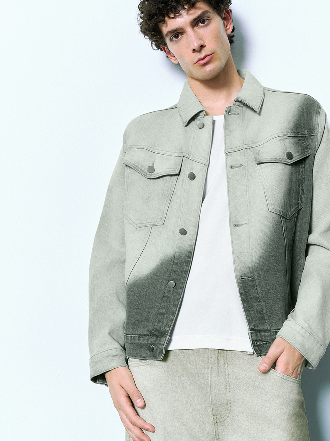 Gradient Loose Denim Jacket