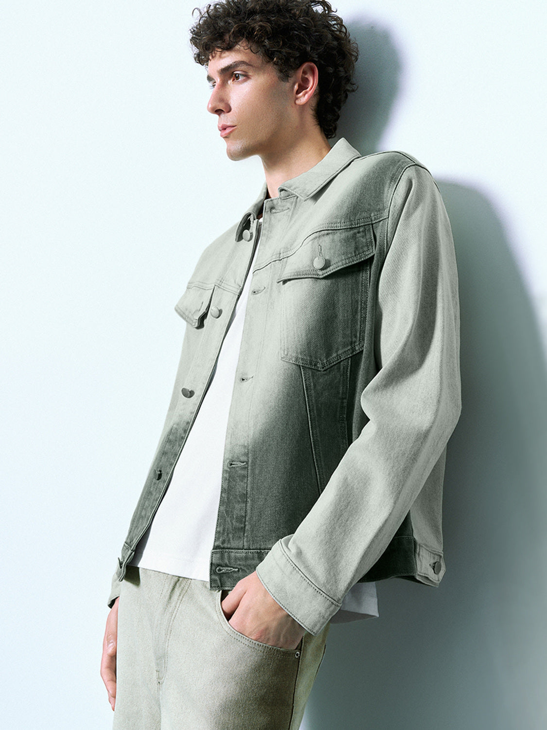 Gradient Loose Denim Jacket