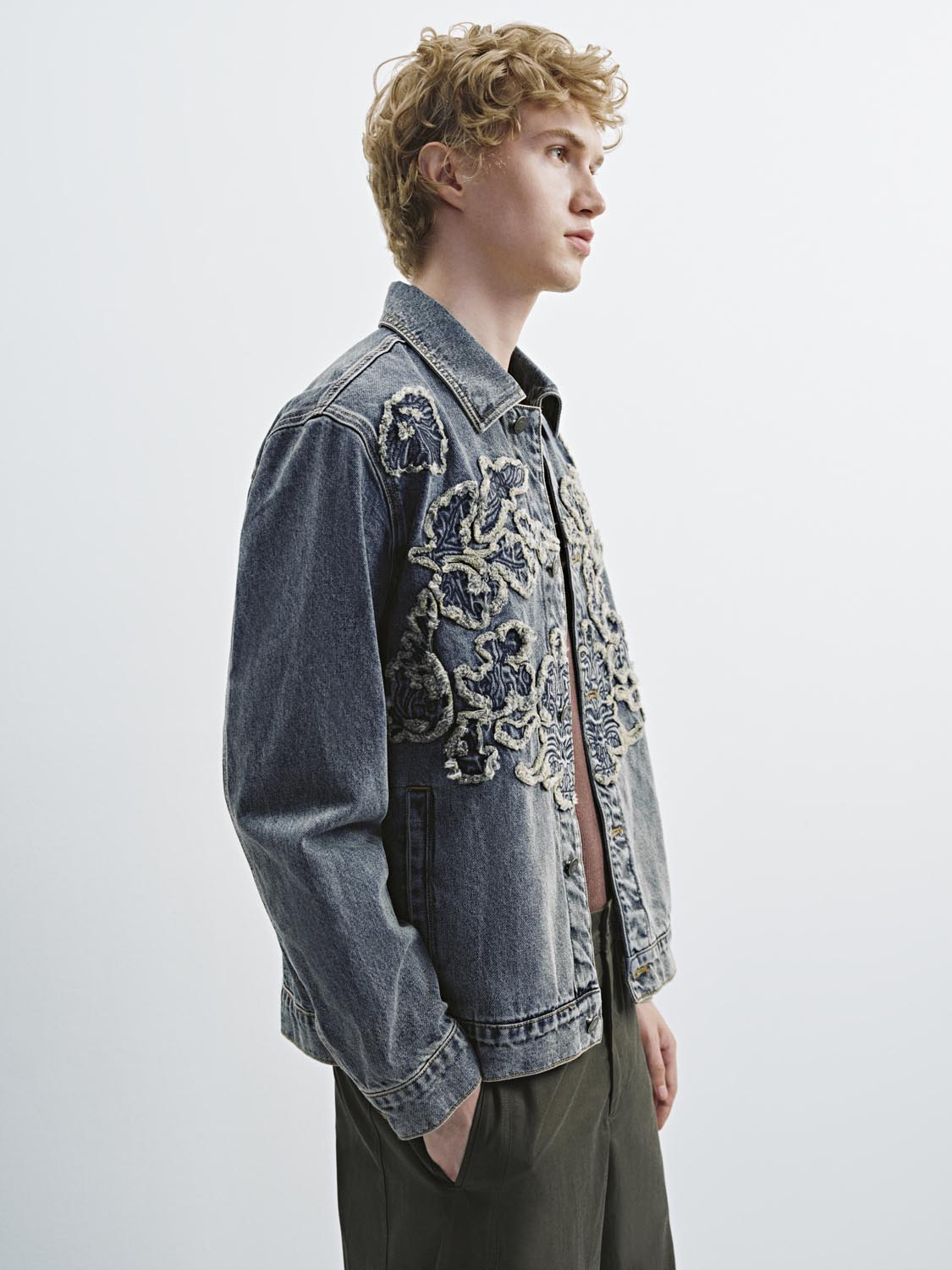 Embroidered Button Up Denim Jackets