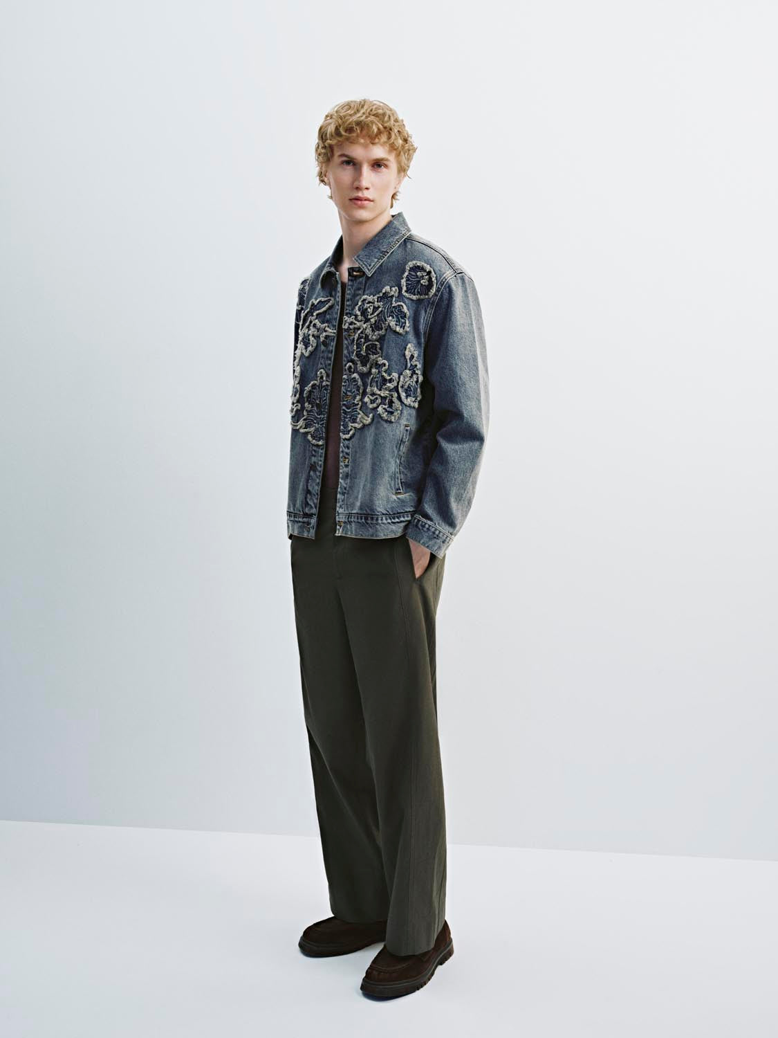 Embroidered Button Up Denim Jackets