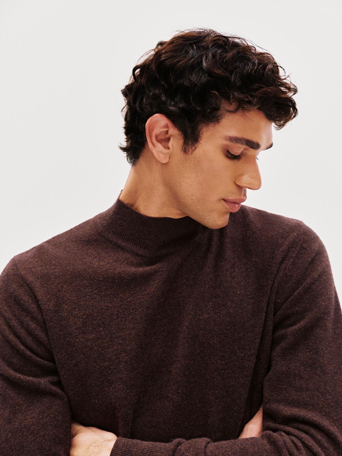 High Neck Long Sleeve Knitted T-Shirts