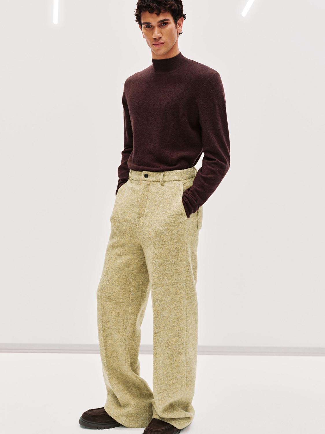 High Neck Long Sleeve Knitted T-Shirts