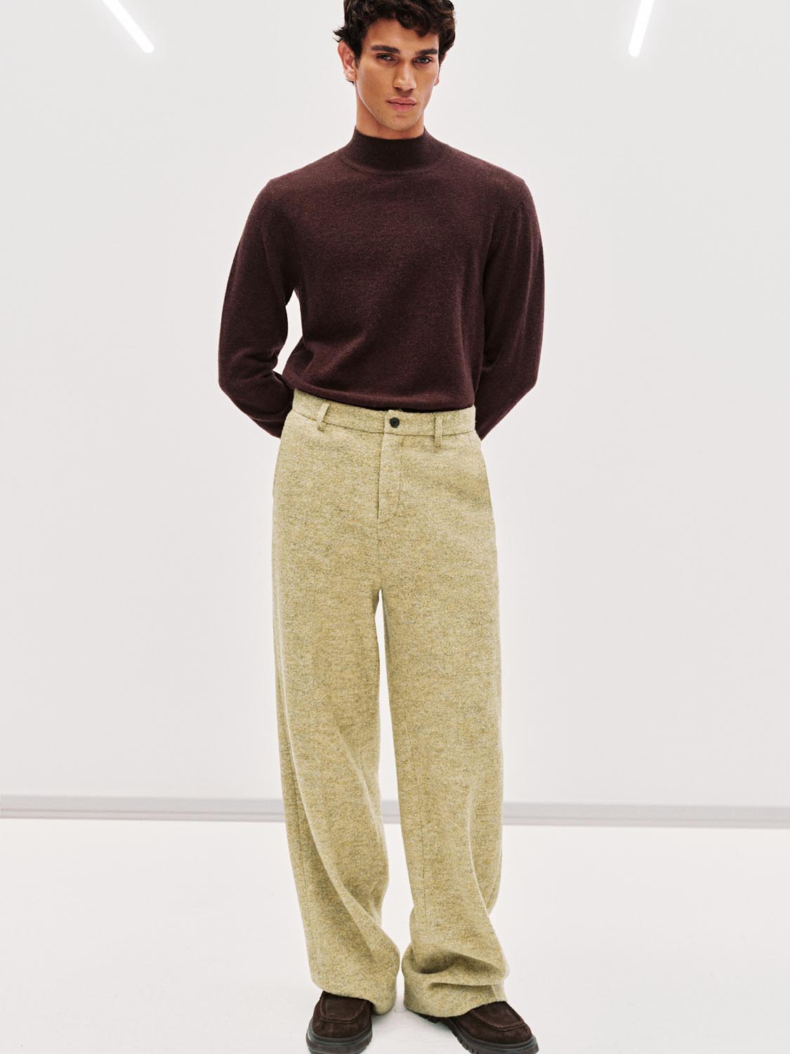 High Neck Long Sleeve Knitted T-Shirts
