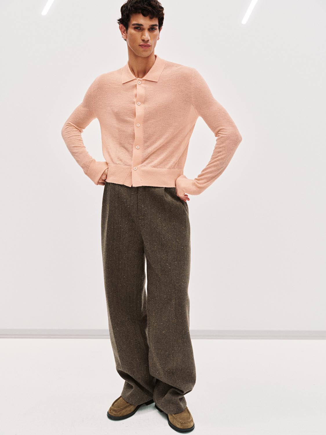 Collared Knitted Cardigans