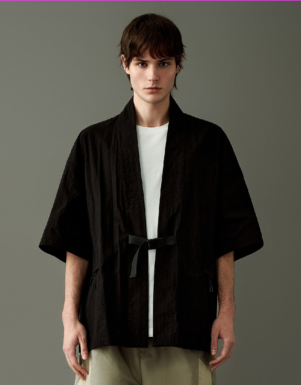 Kimono Lapel Jacket With Pocket