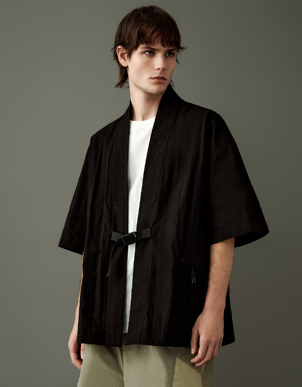 Kimono Lapel Jacket With Pocket