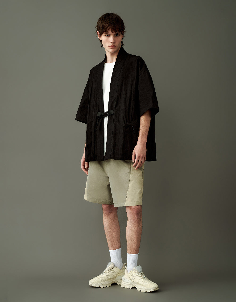 Kimono Lapel Jacket With Pocket
